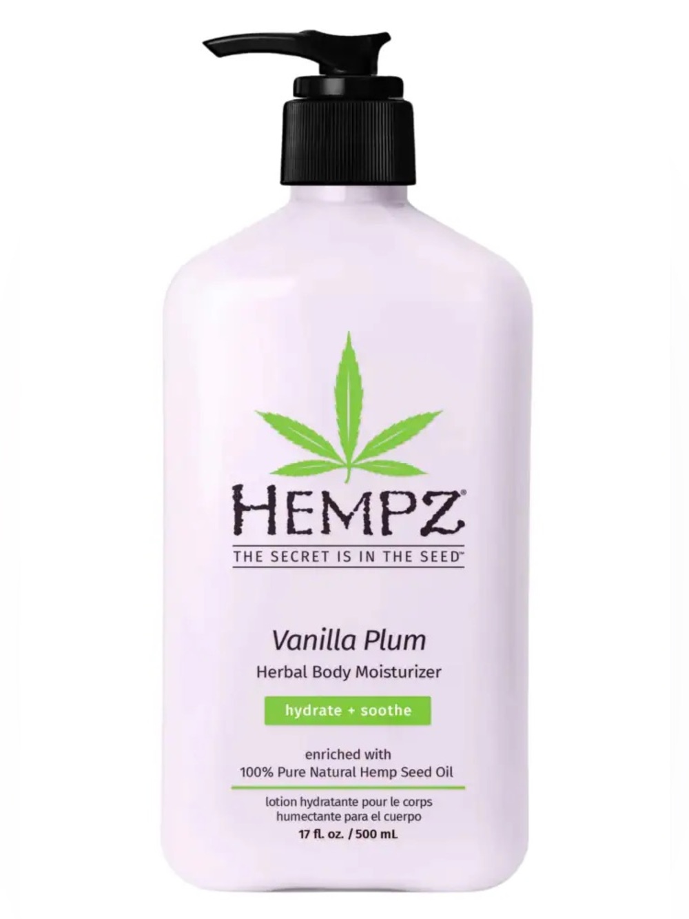Hempz Vanilla Plum Herbal Body Moisturizer 17 oz Lotion New Sealed Hydrating